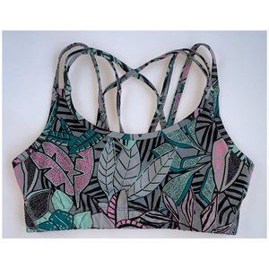 GapFit Medium Impact Strappy Sports Bra Tropical